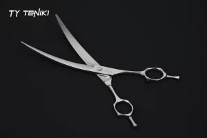 BS-75 Precision Curved Dog Grooming Scissors – 30° Glossy VG10