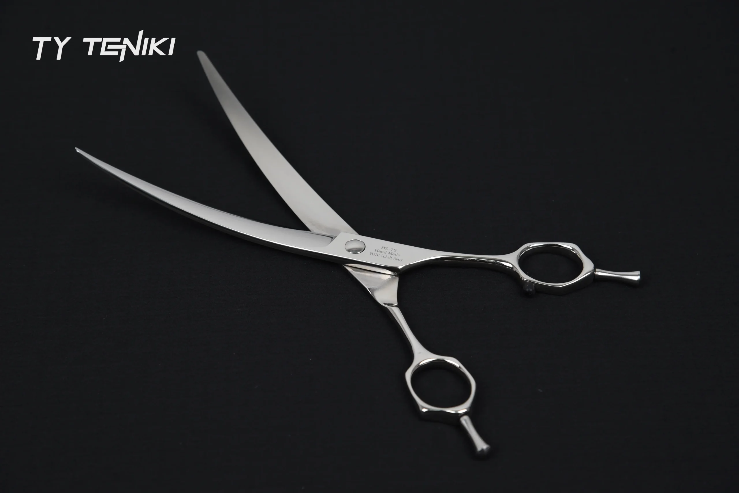 BS-75 High-Gloss 7.5" VG10 30-Degree Curved Grooming Scissor for Large Breeds